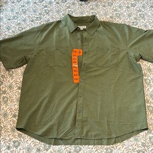 Orvis Green Casual Button Down Shirt Lightweight